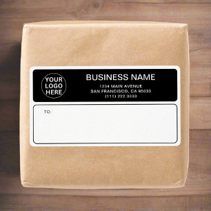 Etiqueta Logotipo comercial preto e branco remessa da empre