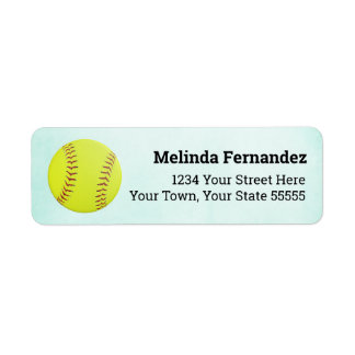 Etiqueta Logotipo de Esportes de Softball Girls