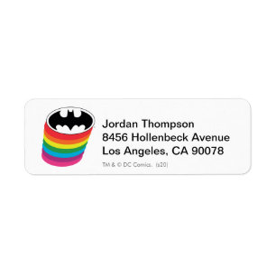 Etiqueta Logotipo do Rainbow na Camada do Batman