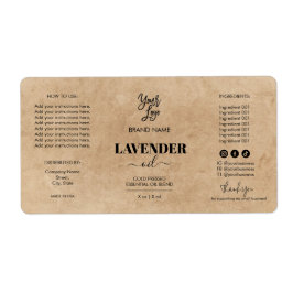 Etiqueta Logotipo do Rótulo do Rótulo do Frasco do Kraft Dr