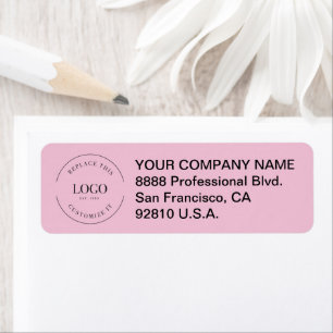 Etiqueta Logotipo empresarial aqui Rosa Corporativo Persona