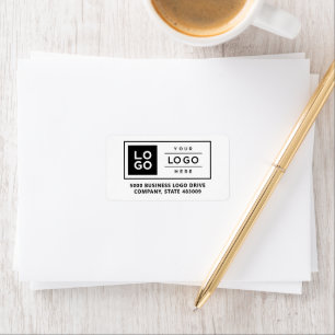 Etiqueta Logotipo Empresarial Personalizado Endereço de Env