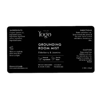 Etiqueta Logotipo Minimalista Moderno para Frasco de Spray