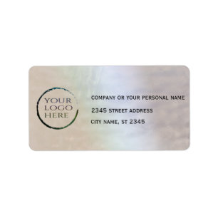 Etiqueta Logotipo personalizado simples da empresa holográ