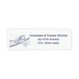 Etiqueta Long Island The Hamptons Map VC