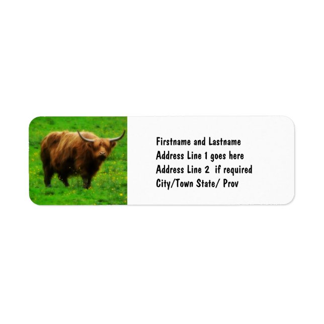 Etiqueta Longo Cavalo com Cabelo Longo (Frente)