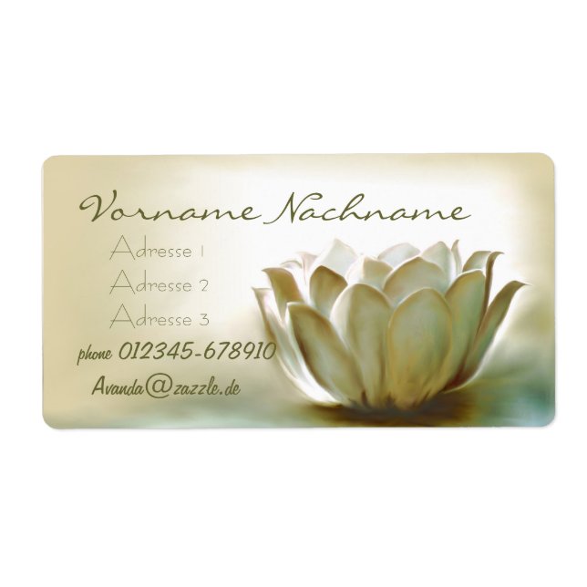 Etiqueta Lotus Branco (Frente)