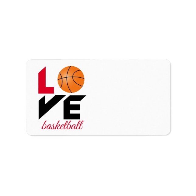 Etiqueta Love basketball (Frente)