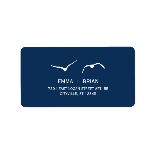 Etiqueta Love Doves Wedding Address Labels (Frente)