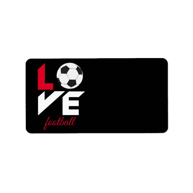 Etiqueta Love football (Frente)