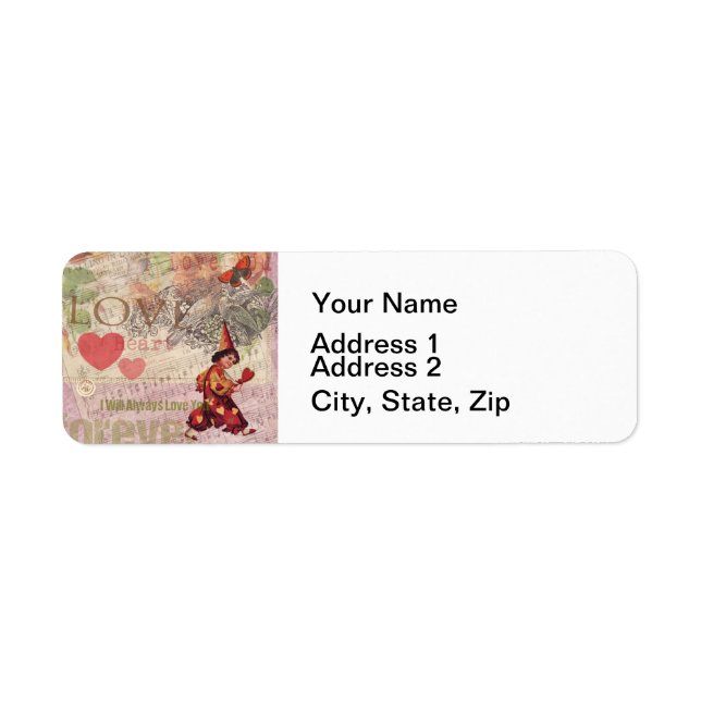 Etiqueta Love Hearetheart Namorados Cherub (Frente)