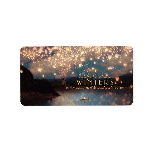 Etiqueta Love Wishes (Wish Lanterns) Address Label (Frente)