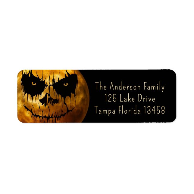 Etiqueta Lua assustadora (Frente)