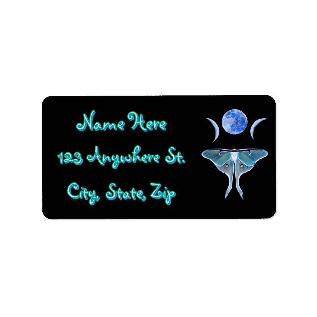 Etiqueta Luna Moth Triple Moon (Frente)