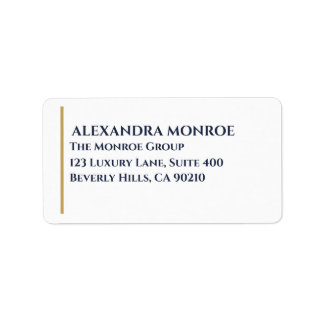 Etiqueta Luxury Real Estate Address – Minimal Elegant