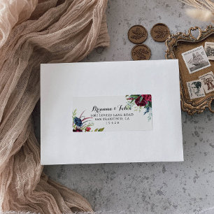 Etiqueta Luxury Whimsical Boho Floral Casamento RSVP Endere