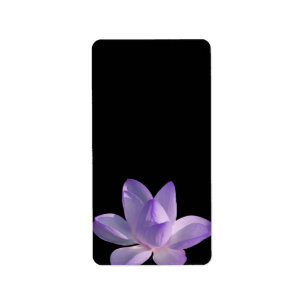 Etiqueta Luz roxa de Lotus no preto