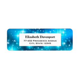 Etiqueta Luzes brilhantes azuis legal Espaço Abstrato