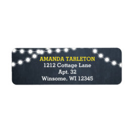 Etiqueta Luzes de quadro Dourado personalizadas