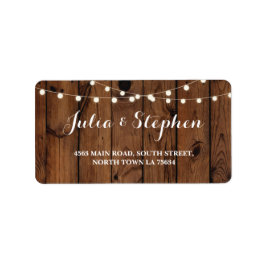 Etiqueta Luzes de queda Rótulo de endereço de devolução de