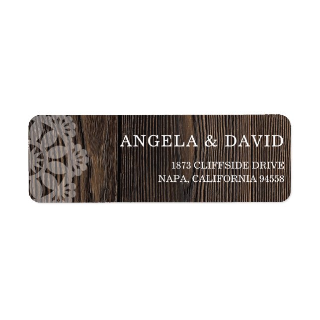 Etiqueta Luzes Rustic Wood String Casamento (Frente)