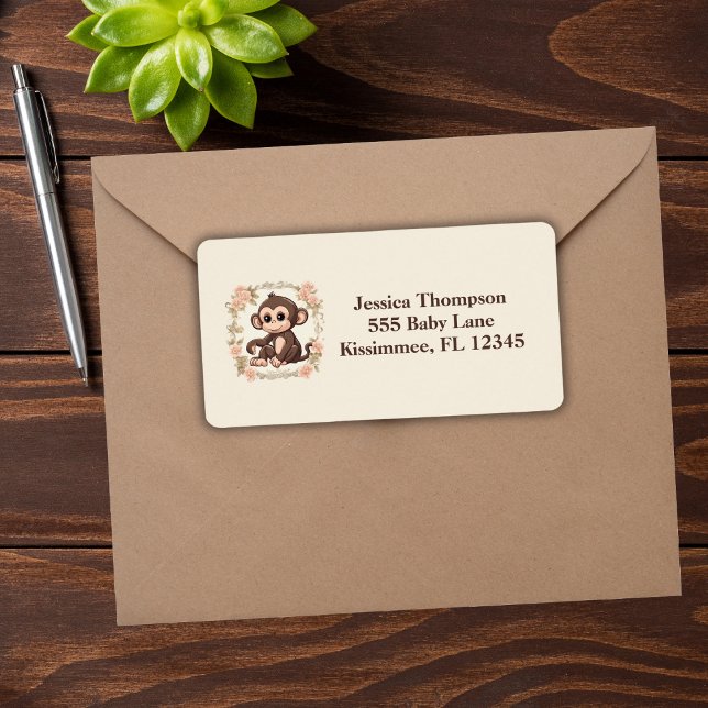 Etiqueta Macaco charmoso (Criador carregado)