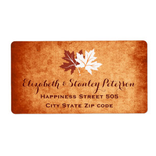 Etiqueta Maçal elegante deixa casamento outono laranja