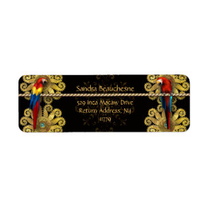 Etiqueta Macaws do Inca - ouro preto