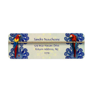 Etiqueta Macaws do Inca - Sun azul