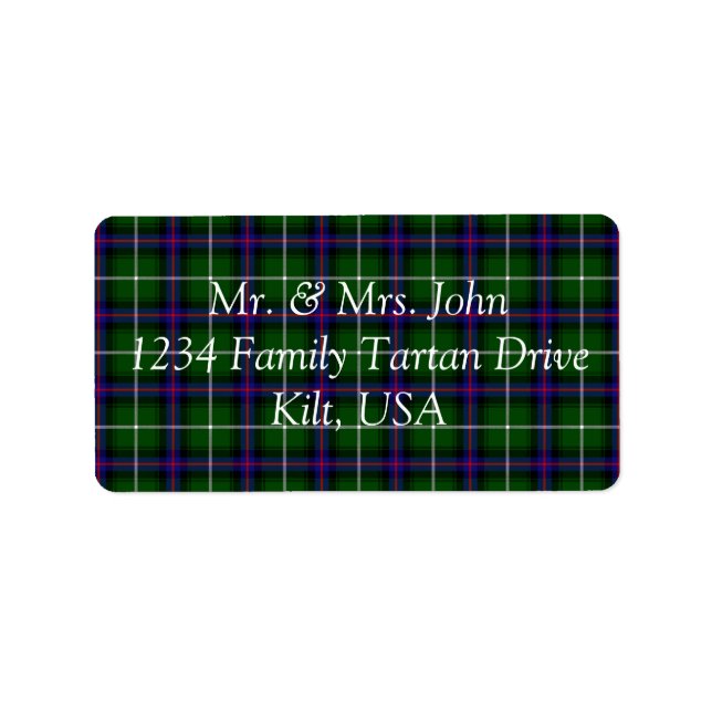 Etiqueta MacDonald Do Rótulo De Tartan Isles (Frente)