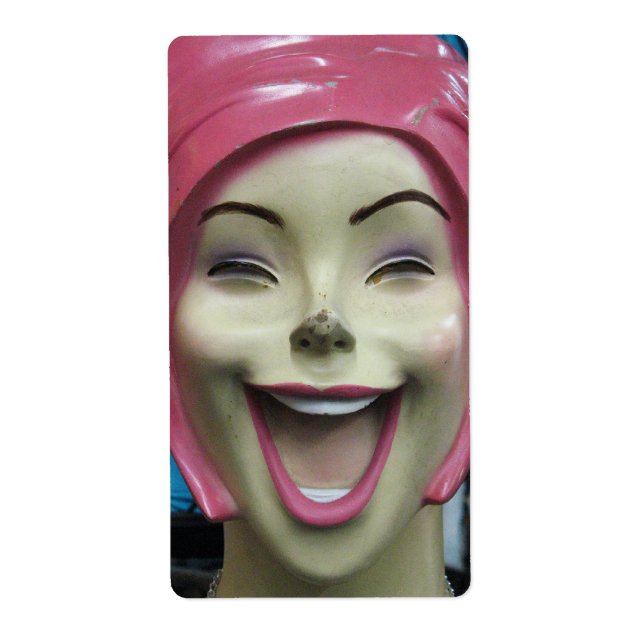 Etiqueta Mad Laughing Mannequin ~ Uncanny Valley Girl (Frente)