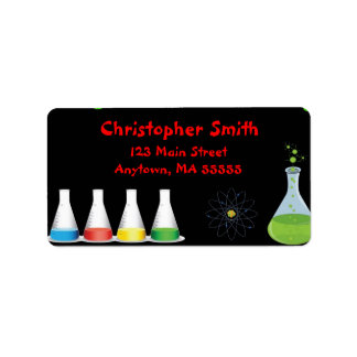 Etiqueta Mad Science Address Labs
