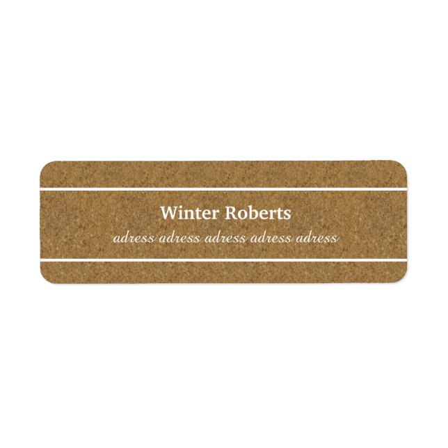 Etiqueta Madeira de cortiça (Frente)