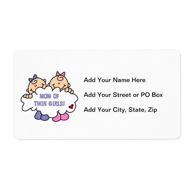 Etiqueta Mãe das Garotas Gêmeas T-shirts e presentes (Frente)