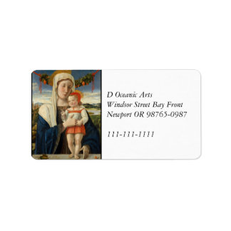 Etiqueta Mãe e Criança sob Garland