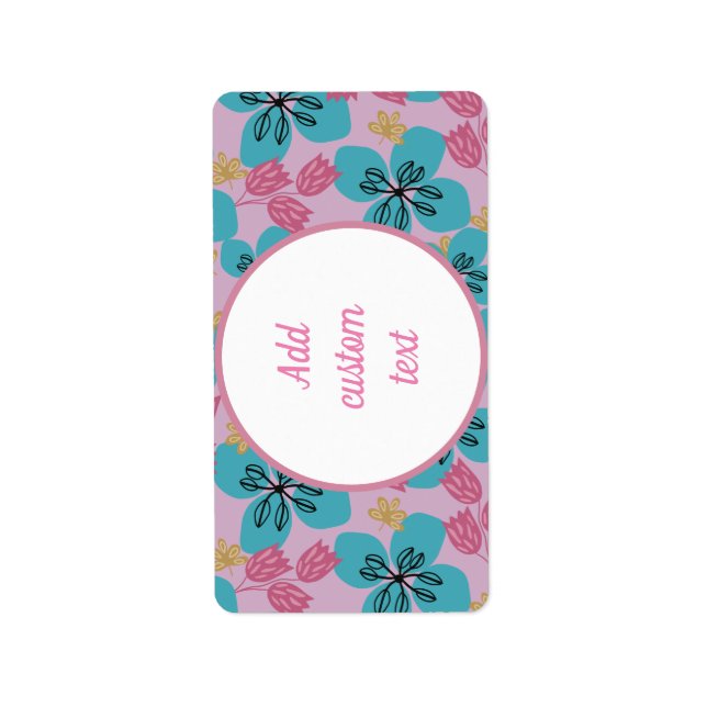 Etiqueta Mãe personalizada rosa floral (Frente)