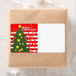 Etiqueta MAGA Christmas Patriotic