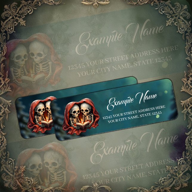 Etiqueta Magical winter moments, two skeletons (Criador carregado)