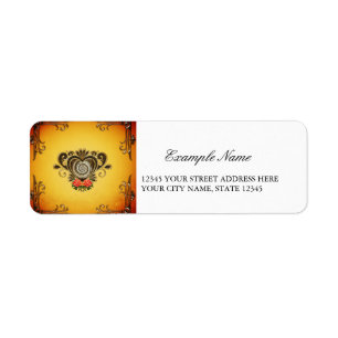 Etiqueta Magnífico coração steampunk.