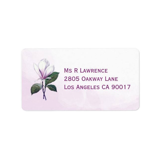 Etiqueta Magnolia Address Labels (Frente)
