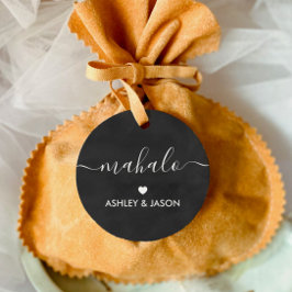 Etiqueta Mahalo Gift, Casamento Obrigado, Etiqueta