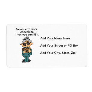 Etiqueta Mais humor do chocolate