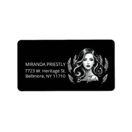 Etiqueta Makeup Artist Hair Stylist Modern Black White Dour