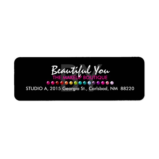 Etiqueta Makeup Boutique Custom Labels (Frente)