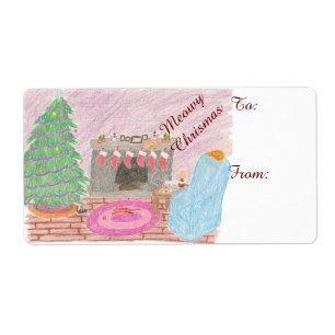 Etiqueta Mal-gatinho (natal)