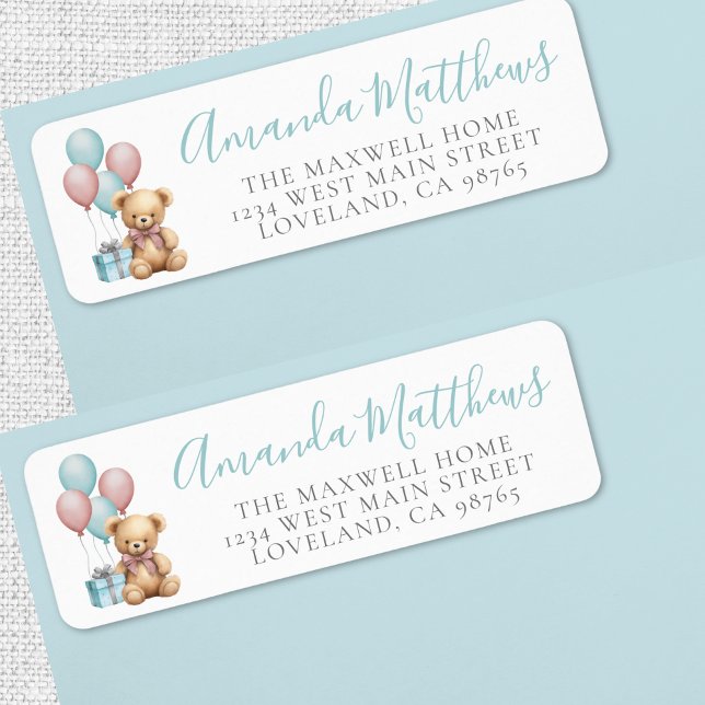 Etiqueta Mal Podemos Esperar Chá de Bebê (We Can Bearly Wait Baby Shower label )