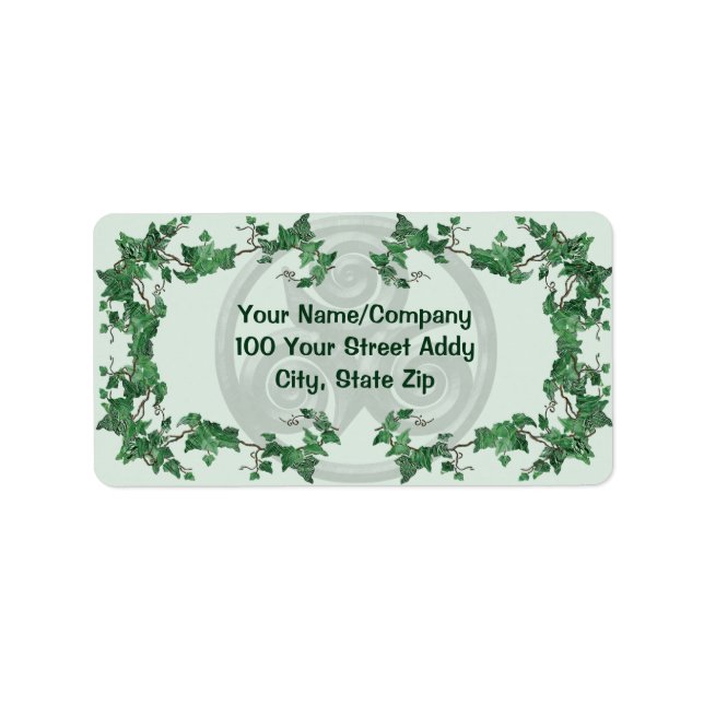 Etiqueta Malachite Ivy Triskel (Frente)