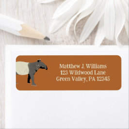Etiqueta Malayan Tapir Return Address