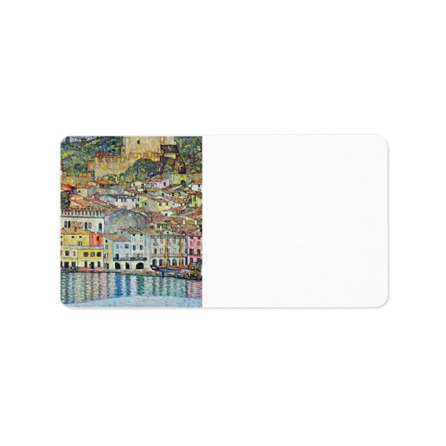 Etiqueta Malcena no Gardasee por Gustav Klimt (Frente)