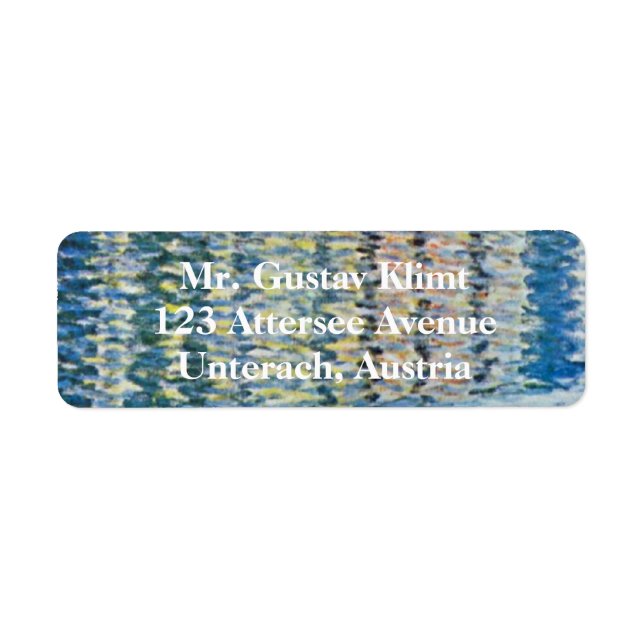 Etiqueta Malcesine no lago Garda, por Klimt, Art Nouveau (Frente)